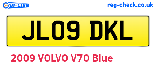 JL09DKL are the vehicle registration plates.