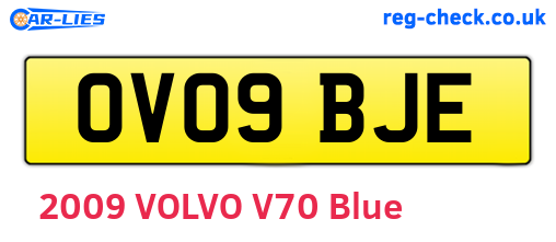 OV09BJE are the vehicle registration plates.