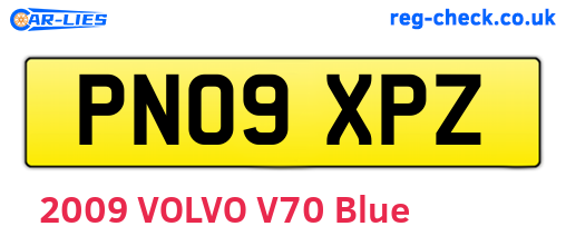 PN09XPZ are the vehicle registration plates.