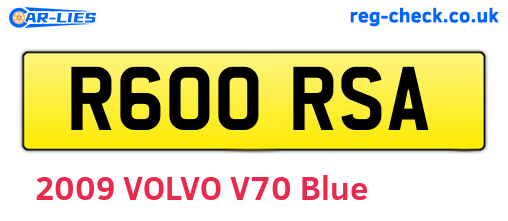 R600RSA are the vehicle registration plates.