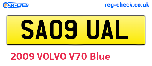 SA09UAL are the vehicle registration plates.
