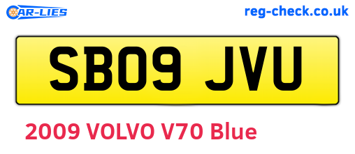 SB09JVU are the vehicle registration plates.