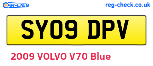 SY09DPV are the vehicle registration plates.
