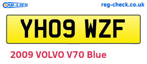 YH09WZF are the vehicle registration plates.