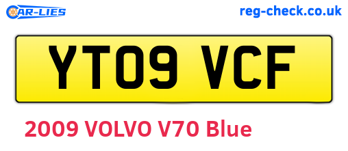 YT09VCF are the vehicle registration plates.