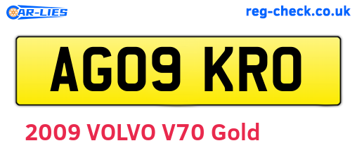 AG09KRO are the vehicle registration plates.