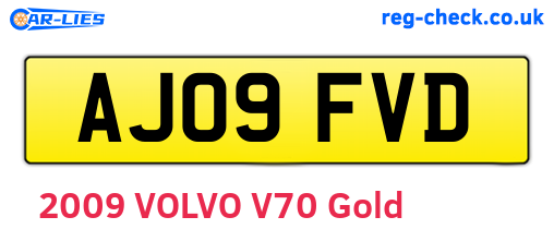 AJ09FVD are the vehicle registration plates.