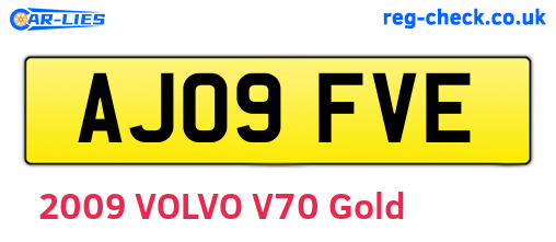 AJ09FVE are the vehicle registration plates.