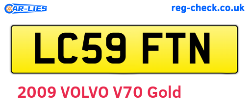 LC59FTN are the vehicle registration plates.