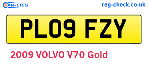 PL09FZY are the vehicle registration plates.
