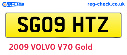 SG09HTZ are the vehicle registration plates.