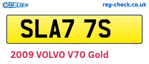 SLA77S are the vehicle registration plates.