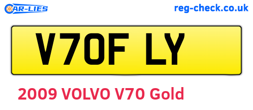 V70FLY are the vehicle registration plates.