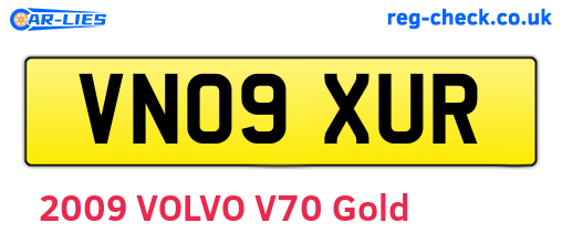 VN09XUR are the vehicle registration plates.