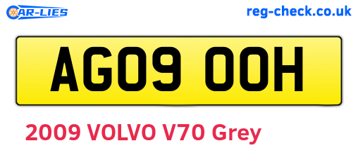 AG09OOH are the vehicle registration plates.