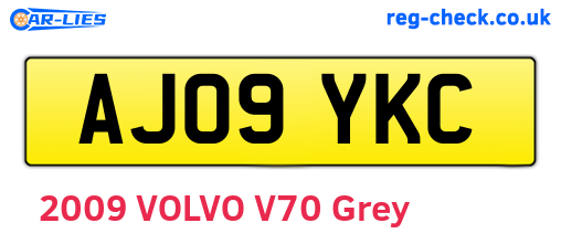 AJ09YKC are the vehicle registration plates.