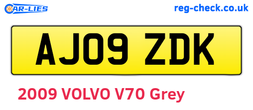 AJ09ZDK are the vehicle registration plates.