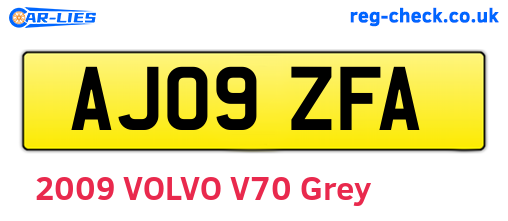 AJ09ZFA are the vehicle registration plates.