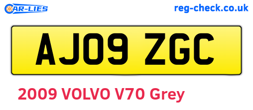 AJ09ZGC are the vehicle registration plates.