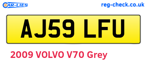 AJ59LFU are the vehicle registration plates.
