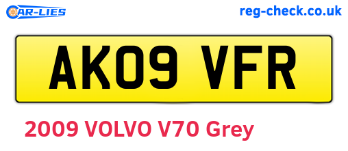 AK09VFR are the vehicle registration plates.