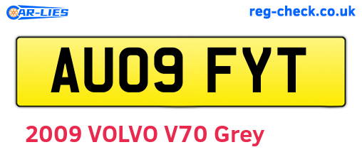 AU09FYT are the vehicle registration plates.