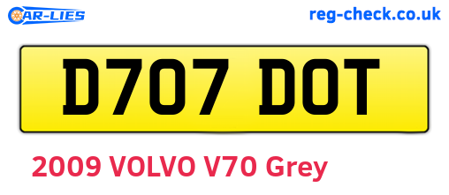 D707DOT are the vehicle registration plates.