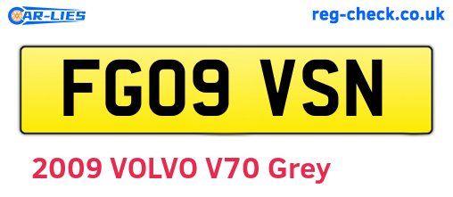 FG09VSN are the vehicle registration plates.