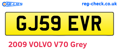 GJ59EVR are the vehicle registration plates.