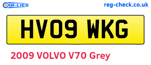HV09WKG are the vehicle registration plates.