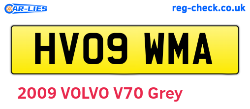 HV09WMA are the vehicle registration plates.