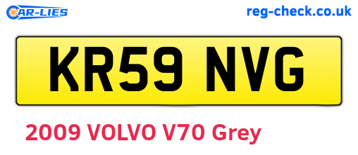 KR59NVG are the vehicle registration plates.