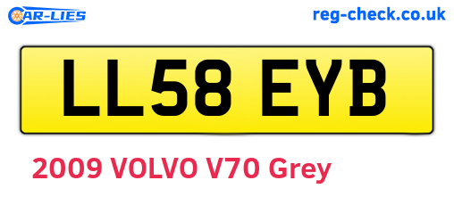 LL58EYB are the vehicle registration plates.