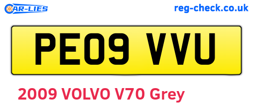 PE09VVU are the vehicle registration plates.