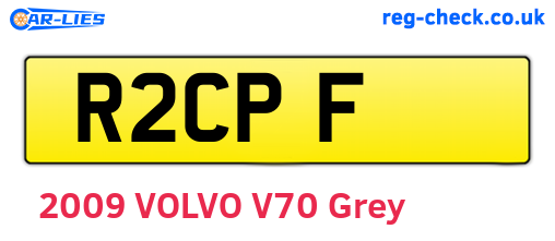 R2CPF are the vehicle registration plates.