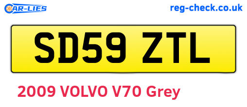 SD59ZTL are the vehicle registration plates.
