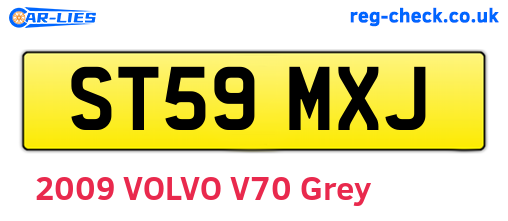 ST59MXJ are the vehicle registration plates.