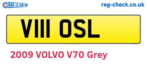 V111OSL are the vehicle registration plates.