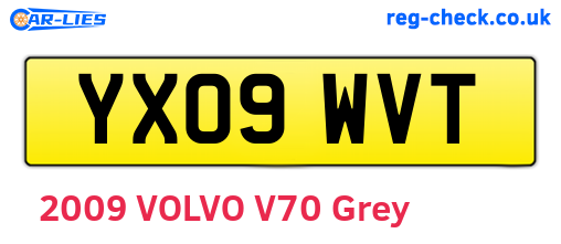 YX09WVT are the vehicle registration plates.