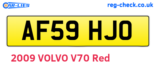 AF59HJO are the vehicle registration plates.