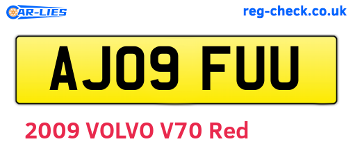 AJ09FUU are the vehicle registration plates.