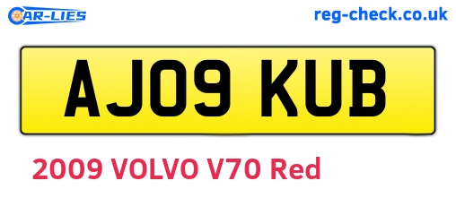 AJ09KUB are the vehicle registration plates.