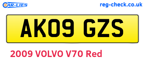 AK09GZS are the vehicle registration plates.