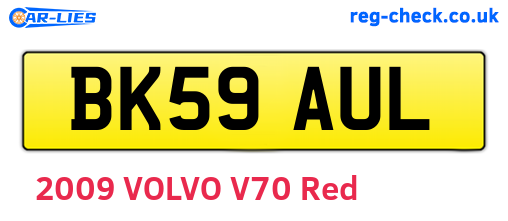 BK59AUL are the vehicle registration plates.