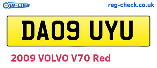 DA09UYU are the vehicle registration plates.