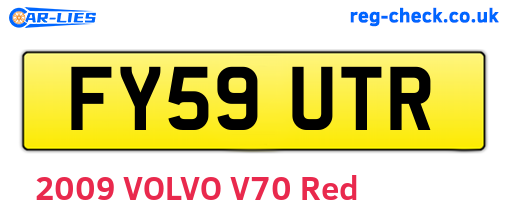 FY59UTR are the vehicle registration plates.
