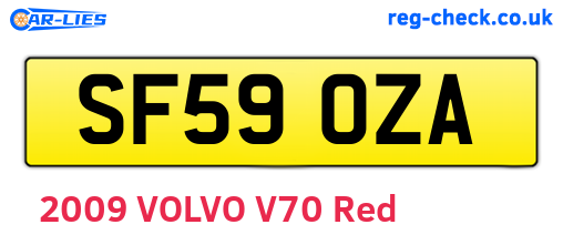 SF59OZA are the vehicle registration plates.