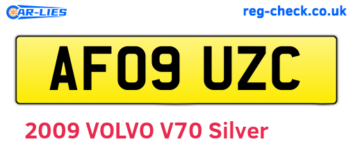 AF09UZC are the vehicle registration plates.