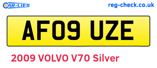 AF09UZE are the vehicle registration plates.