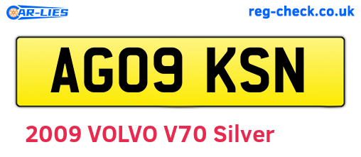 AG09KSN are the vehicle registration plates.